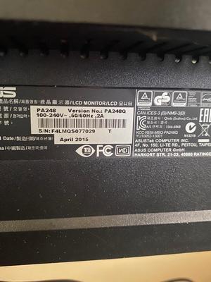 ASUS ProArt Display PA248Q LCD Monitor , Keyboard, Mouse, and Air Duster