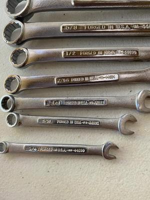 9 piece Craftsman Wrench’s SAE Style