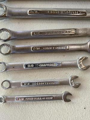 9 piece Craftsman Wrench’s SAE Style