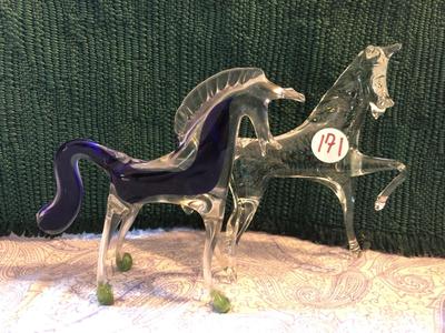 Vintage Murano Venetian Glass Horses | LOT THREE