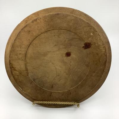 539 Antique Hand Carved Bread Plate