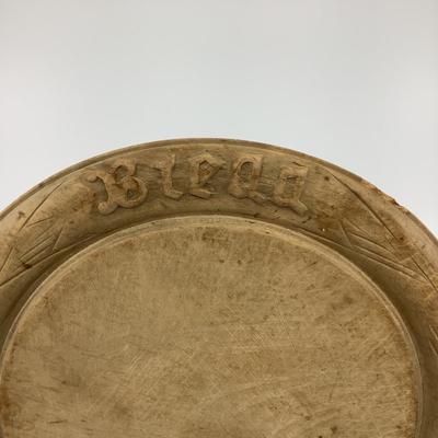 539 Antique Hand Carved Bread Plate