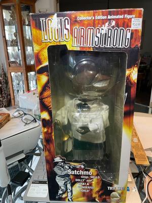 New in Box Louis Vintage Louie Armstrong "Satchmo" Animated Singing Figurine 19" Tall as Pictured.