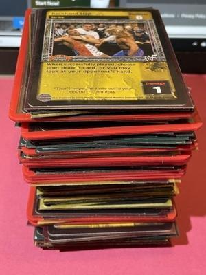 Lot of 135 Holdered WWF Wrestling Cards Preowned from an Estate.
