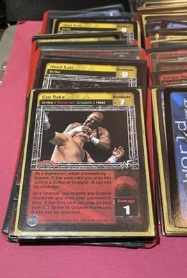 Lot of 135 Holdered WWF Wrestling Cards Preowned from an Estate.
