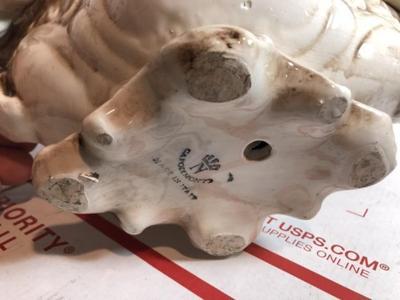 VINTAGE CAPODIMONTE PORCELAIN DOVES & ROSES CENTERPIECE 12.5" WIDE x 8.25"TALL PREOWNED FROM AN ESTATE.