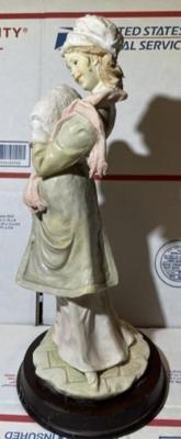 Vintage ARNART Capodimonte Alabaster Figurine 11.75" Tall Preowned from an Estate as Pictured.