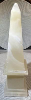 Vintage Polished Milky Quartz Crystal Decor 11.75" Tall 2-Parts Bonded Together as Pictured. Some Minor Imperfections/Chips as...