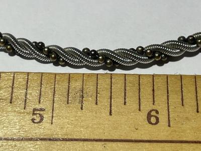 Solid Sterling Silver 16" Cable Necklace & 7" Bracelet in VG Preowned Condition.