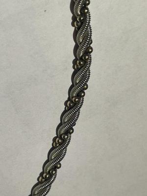 Solid Sterling Silver 16" Cable Necklace & 7" Bracelet in VG Preowned Condition.