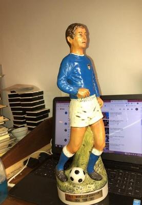 Limited Hand Painted 17.5” Tall Italy World Cup Champions 1934/38/82 Large Decanter Statue as Pictured. (Soccer World Cup Hand Painted...