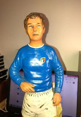 Limited Hand Painted 17.5” Tall Italy World Cup Champions 1934/38/82 Large Decanter Statue as Pictured. (Soccer World Cup Hand Painted...