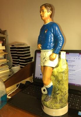 Limited Hand Painted 17.5” Tall Italy World Cup Champions 1934/38/82 Large Decanter Statue as Pictured. (Soccer World Cup Hand Painted...