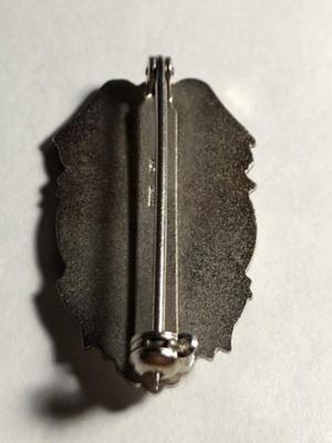 Union Fire Company Chrome Wallet Size Badge Westville, New Jersey Preowned from an Estate as Pictured.