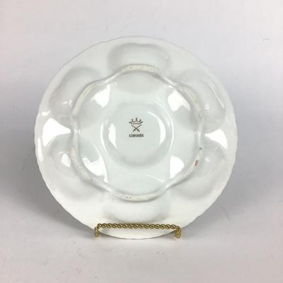 541 Limoges Reproduction Floral Oyster Dish
