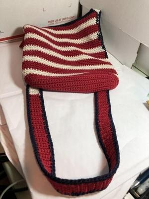 Vintage The Sak Original USA Flag Purse from an Estate in Good Preowned Condition.
