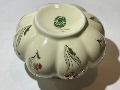 Zsolnay - Hungary - Small Porcelain Vase - 4" in Diameter - Hand Painted in VG Preowned Condition as Pictured.