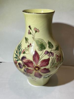 Vintage Zsolnay - Hungary - Porcelain Vase - 7" Tall - Hand Painted in Fair Preowned Condition w/Crazing as Pictured.