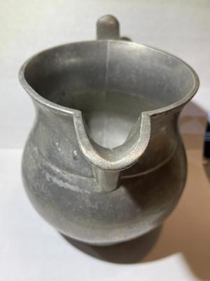 Vintage Wilton Solid Pewter RWP Water Pitcher Columbia PA USA 6" Tall in Good Preowned Condition.