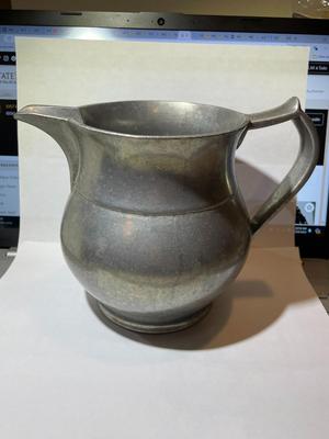 Vintage Wilton Solid Pewter RWP Water Pitcher Columbia PA USA 6" Tall in Good Preowned Condition.