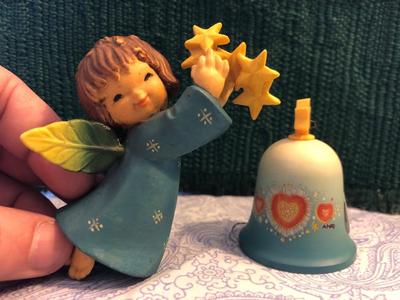 Vintage ANRI and Ferrandiz Bell and Angel Figurines