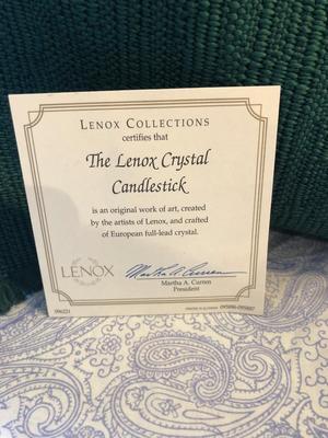 Lenox Crystal Candlestick Pair