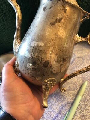 Vintage Silverplate International Silver Co Teapot, Creamer, and Sugar