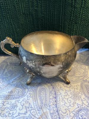 Vintage Silverplate International Silver Co Teapot, Creamer, and Sugar