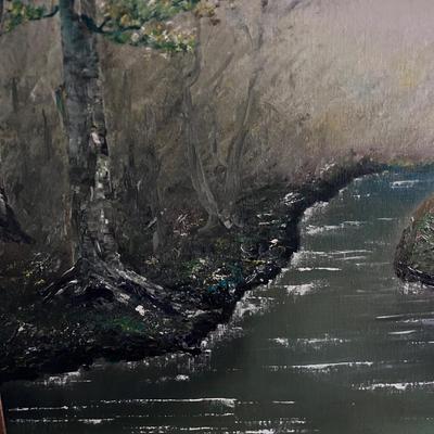 Original Mountain Stream Oil Painting (LR-BB)