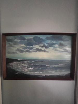 Original Coastal Painting by Seuschuer (LR-BB)