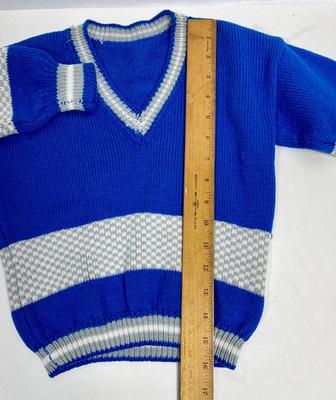 Vintage Toddler Sweater - blue & gray