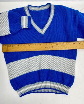 Vintage Toddler Sweater - blue & gray