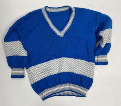 Vintage Toddler Sweater - blue & gray