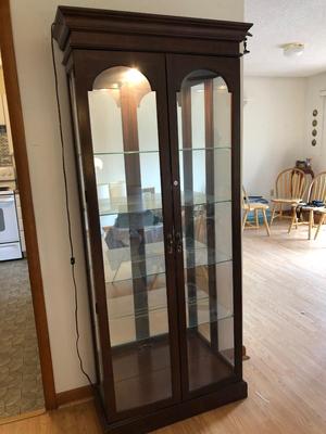 Vintage China Cabinet with Light