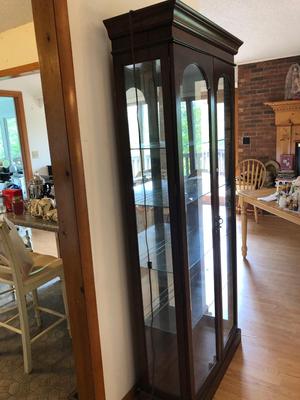 Vintage China Cabinet with Light