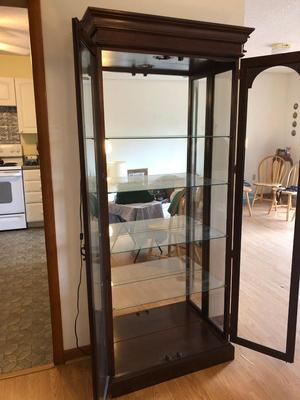 Vintage China Cabinet with Light