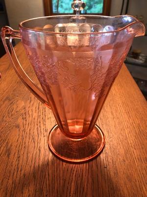 Vintage Jeannette Pink Depression Glass Pitcher