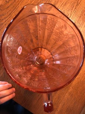 Vintage Jeannette Pink Depression Glass Pitcher