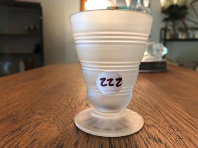 Vintage Frosted Juice Glasses, Set of Four