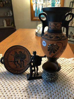 Souvenir Greek Pottery and Figurine