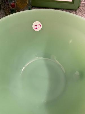 Fire King Jadeite Mixing Bowl with Spout and Handle