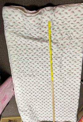 Pink & White Quilt Bedspread 80" x 40"