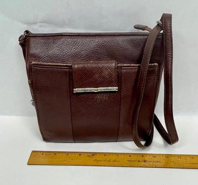 Brighton Acoma brown leather Organizer Convertible Crossbody Shoulder Bag Purse