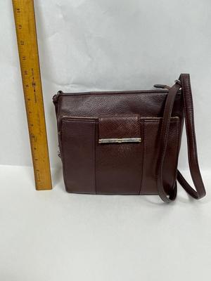 Brighton Acoma brown leather Organizer Convertible Crossbody Shoulder Bag Purse