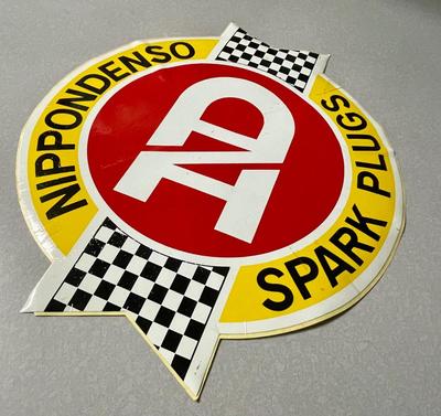 Large 13" Nippondenso Spark Plugs Advertising Decal ND (1 of 2)