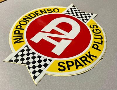 Large 13" Nippondenso Spark Plugs Advertising Decal ND (2 of 2)