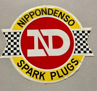 Large 13" Nippondenso Spark Plugs Advertising Decal ND (2 of 2)