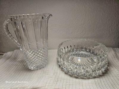 Lot 64: Beautiful Crystal Bowl & Crystal Pitcher