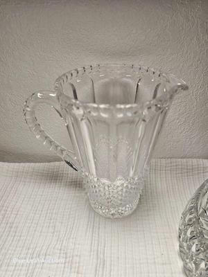 Lot 64: Beautiful Crystal Bowl & Crystal Pitcher