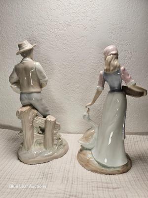 Lot 65: Farm Boy & Girl Porcelain Figurines
